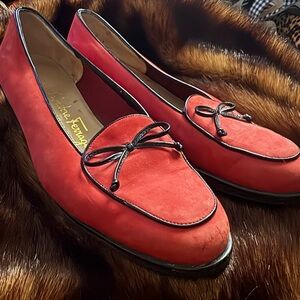 Salvatore Ferragamo Red Suede women’s flats